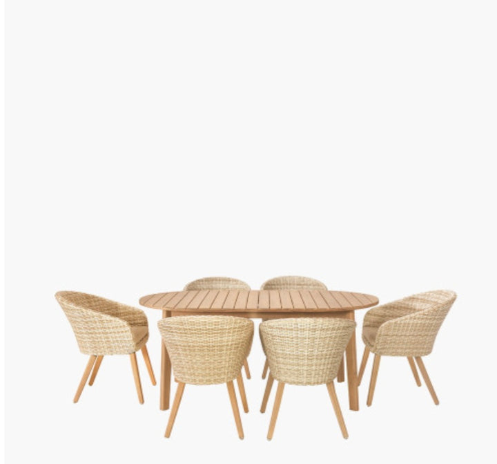 Cabon Outdoor 6 Seater Dining Set