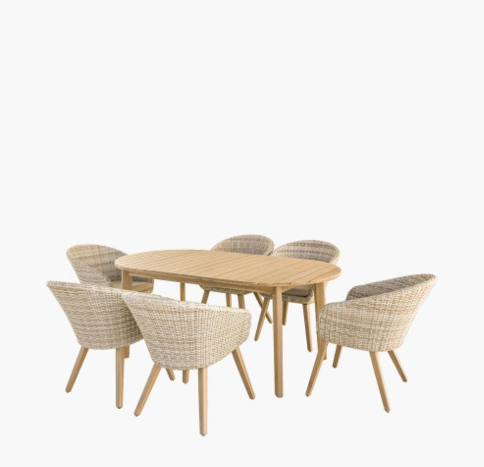 Cabon Outdoor 6 Seater Dining Set
