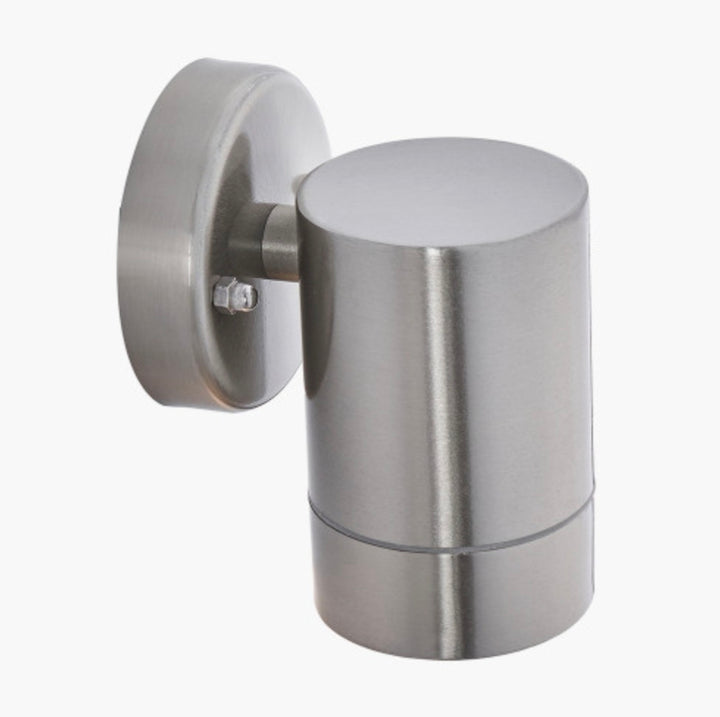 Lantana Brushed Steel Metal Fixed Spot Wall Light