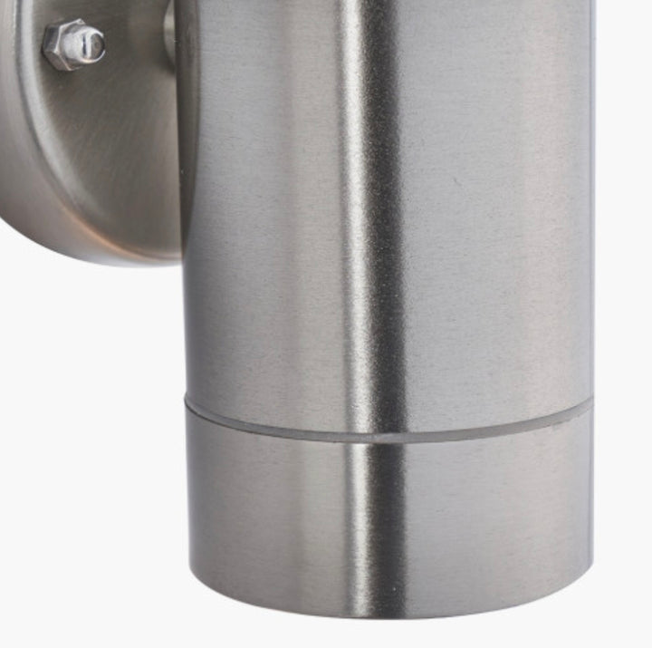 Lantana Brushed Steel Metal Fixed Spot Wall Light