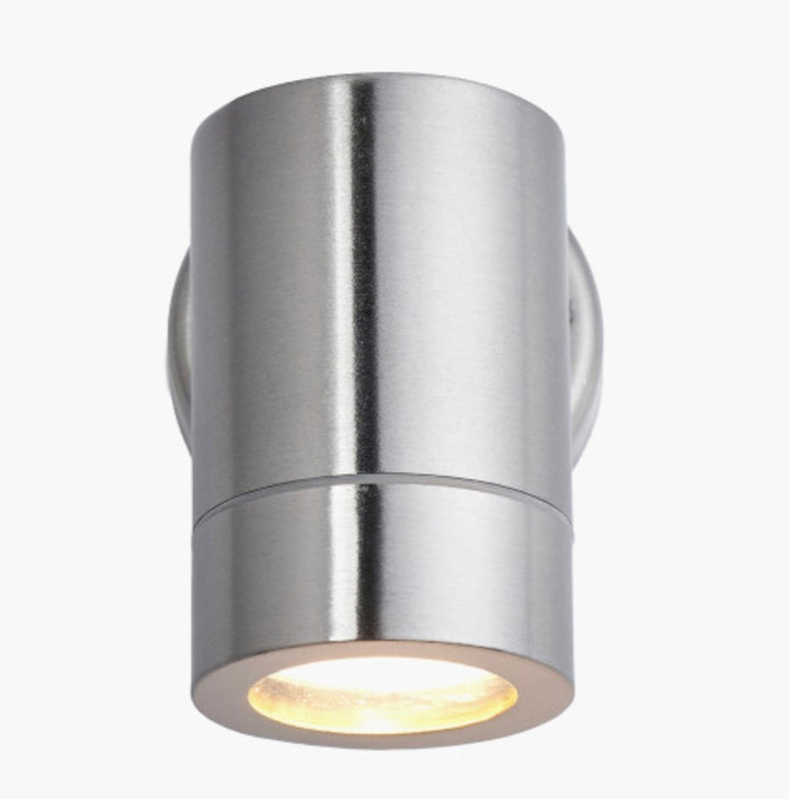 Lantana Brushed Steel Metal Fixed Spot Wall Light