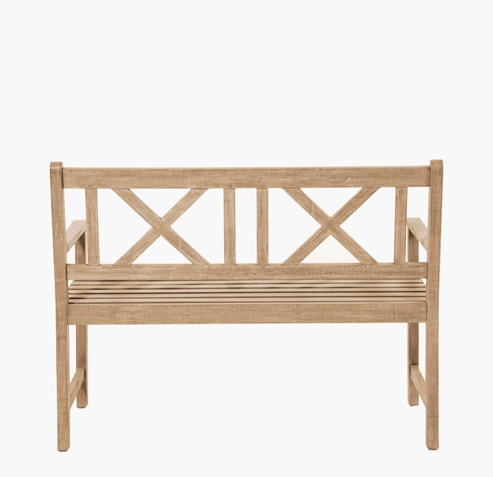 Cambridge Light Teak Outdoor 2 Seater Bench