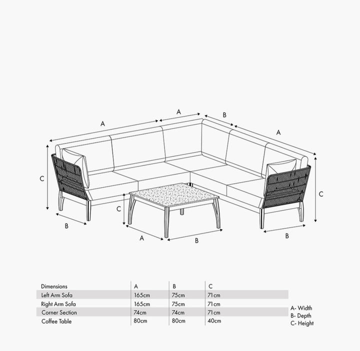Moeven Outdoor Corner Seating Set