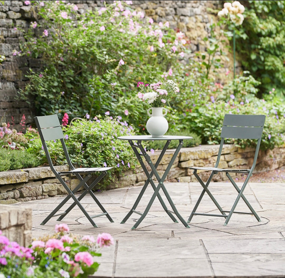 Rennes Moss Green Outdoor Bistro Set