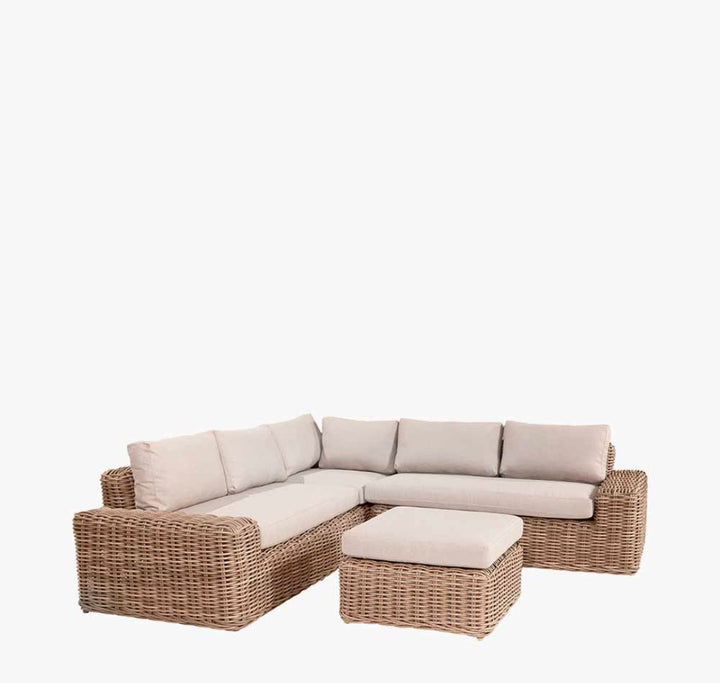 Como Natural Antique Outdoor Corner Seating Set