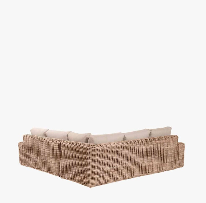 Como Natural Antique Outdoor Corner Seating Set