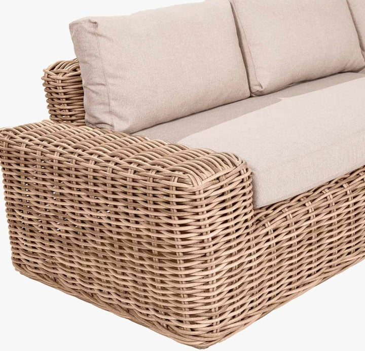 Como Natural Antique Outdoor Corner Seating Set