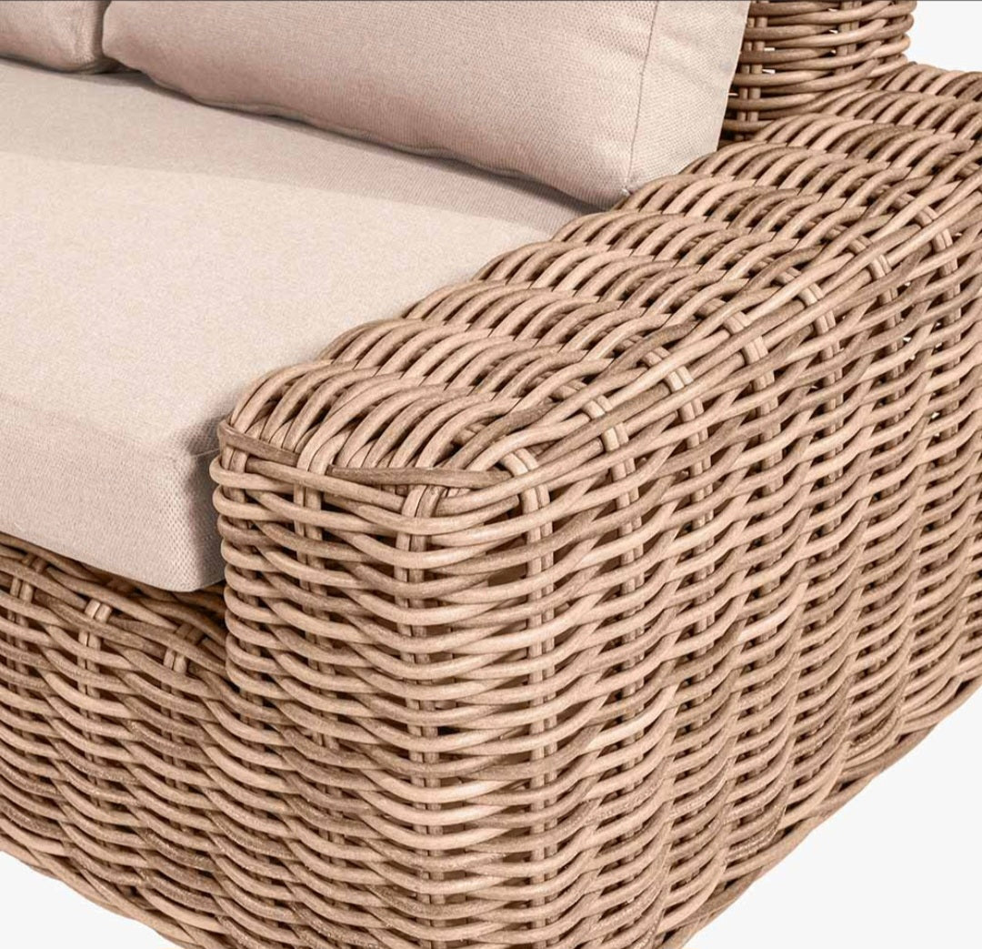 Como Natural Antique Outdoor Corner Seating Set
