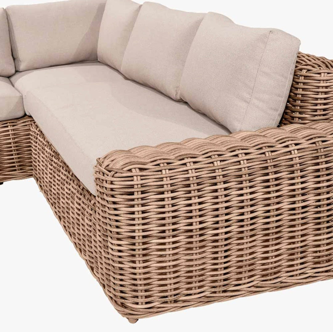 Como Natural Antique Outdoor Corner Seating Set