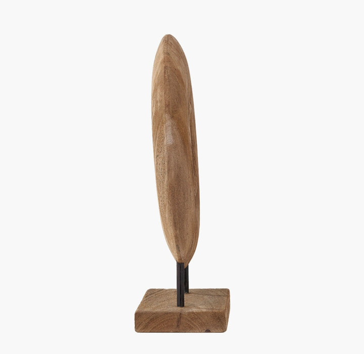 Natural Handcarved Mango Wood Circular Ornament