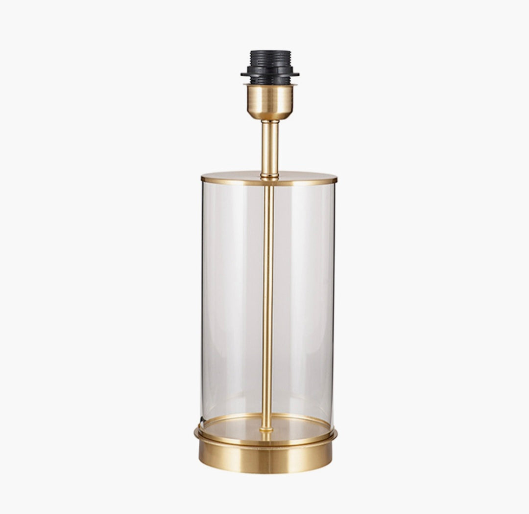 Westwood Clear Glass and Champagne Metal Table Lamp Base