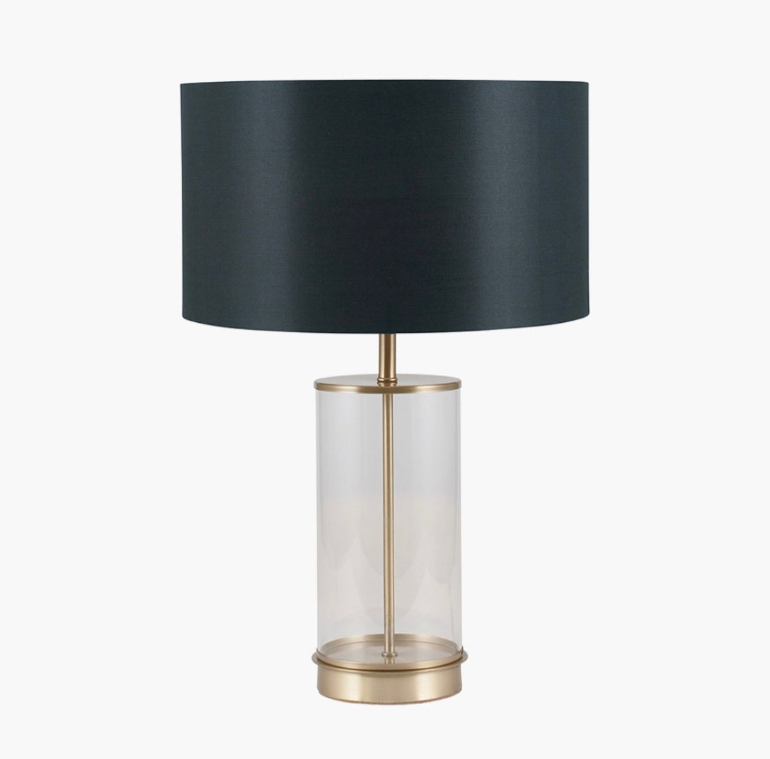 Westwood Clear Glass and Champagne Metal Table Lamp Base
