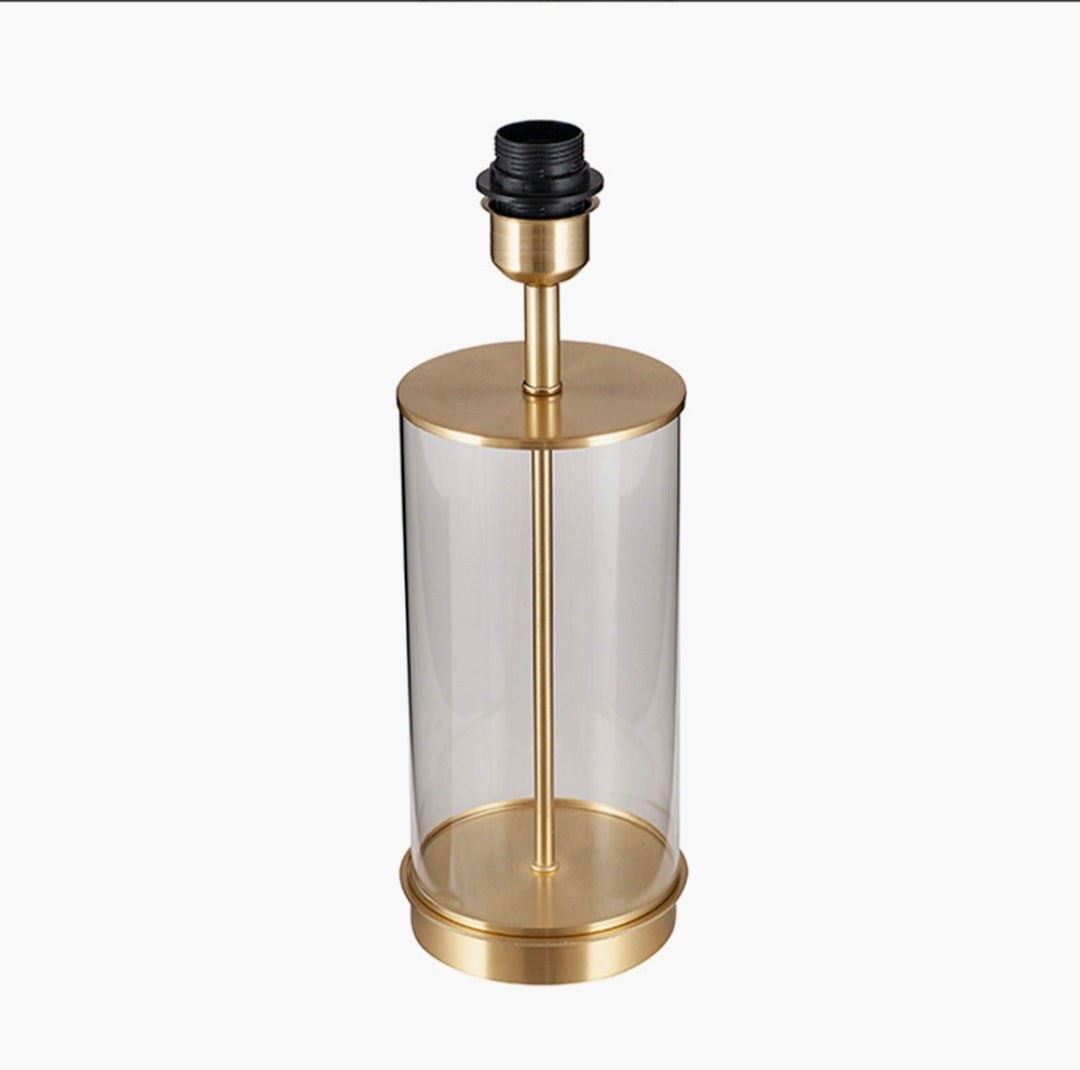 Westwood Clear Glass and Champagne Metal Table Lamp Base
