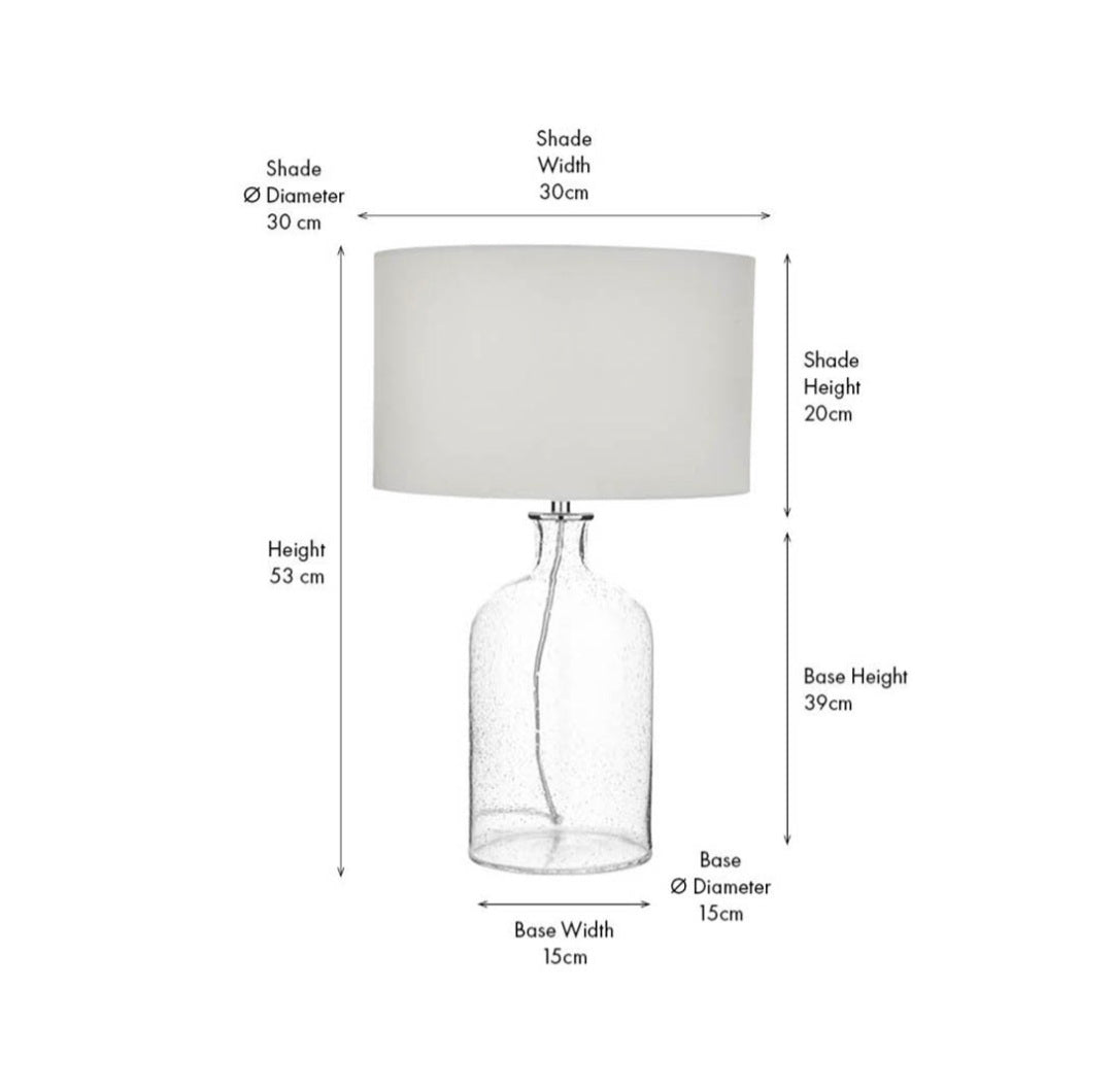 Bellamy Clear Bubble Glass Table Lamp