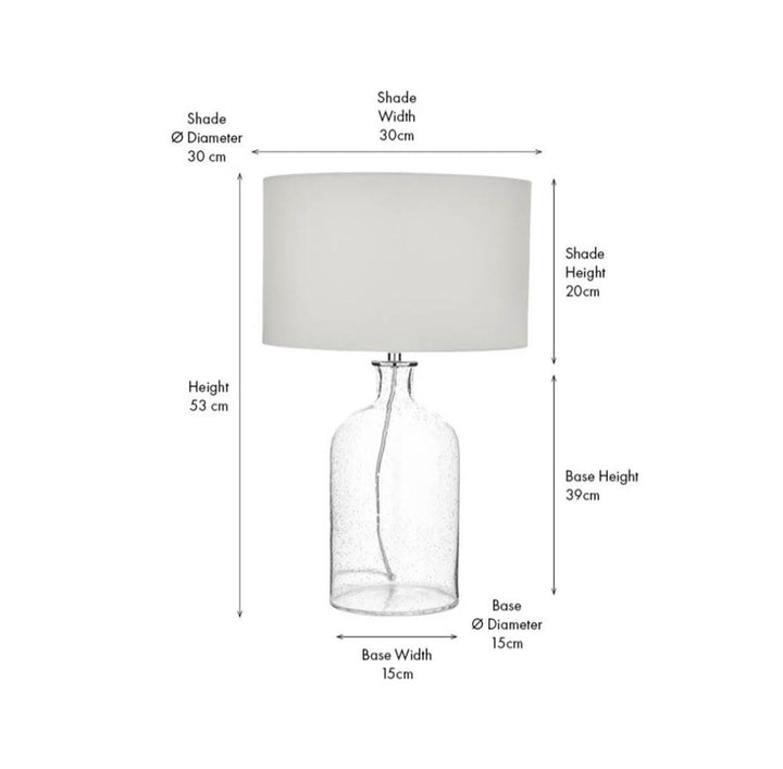 Bellamy Clear Bubble Glass Table Lamp