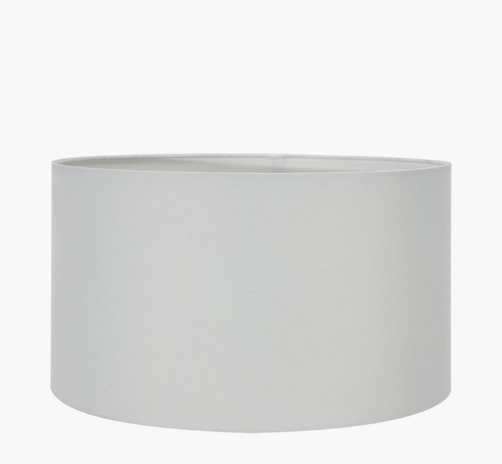 Westwood Clear Glass and Champagne Metal Table Lamp Base with Harry 35cm Ivory Cotton Mix Cylinder Lampshade