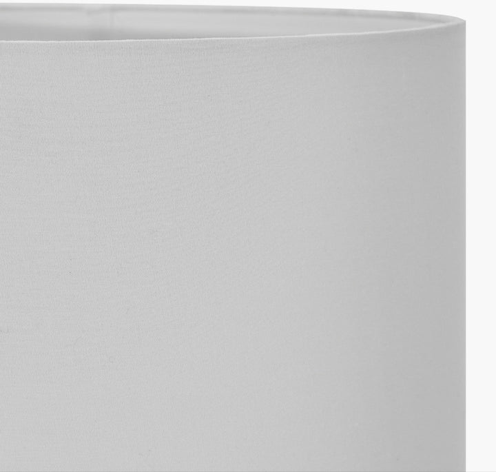 Westwood Clear Glass and Champagne Metal Table Lamp Base with Harry 35cm Ivory Cotton Mix Cylinder Lampshade