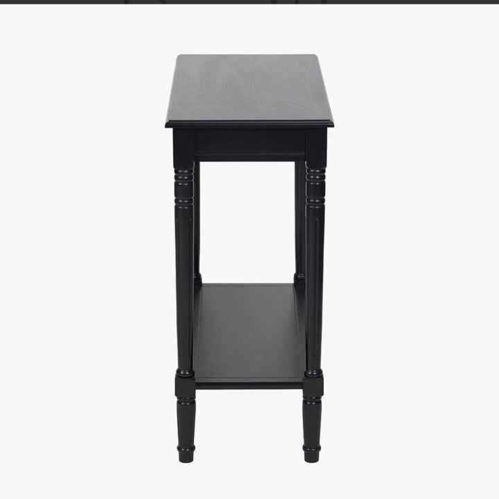 Heritage Black Pine Wood Console Table