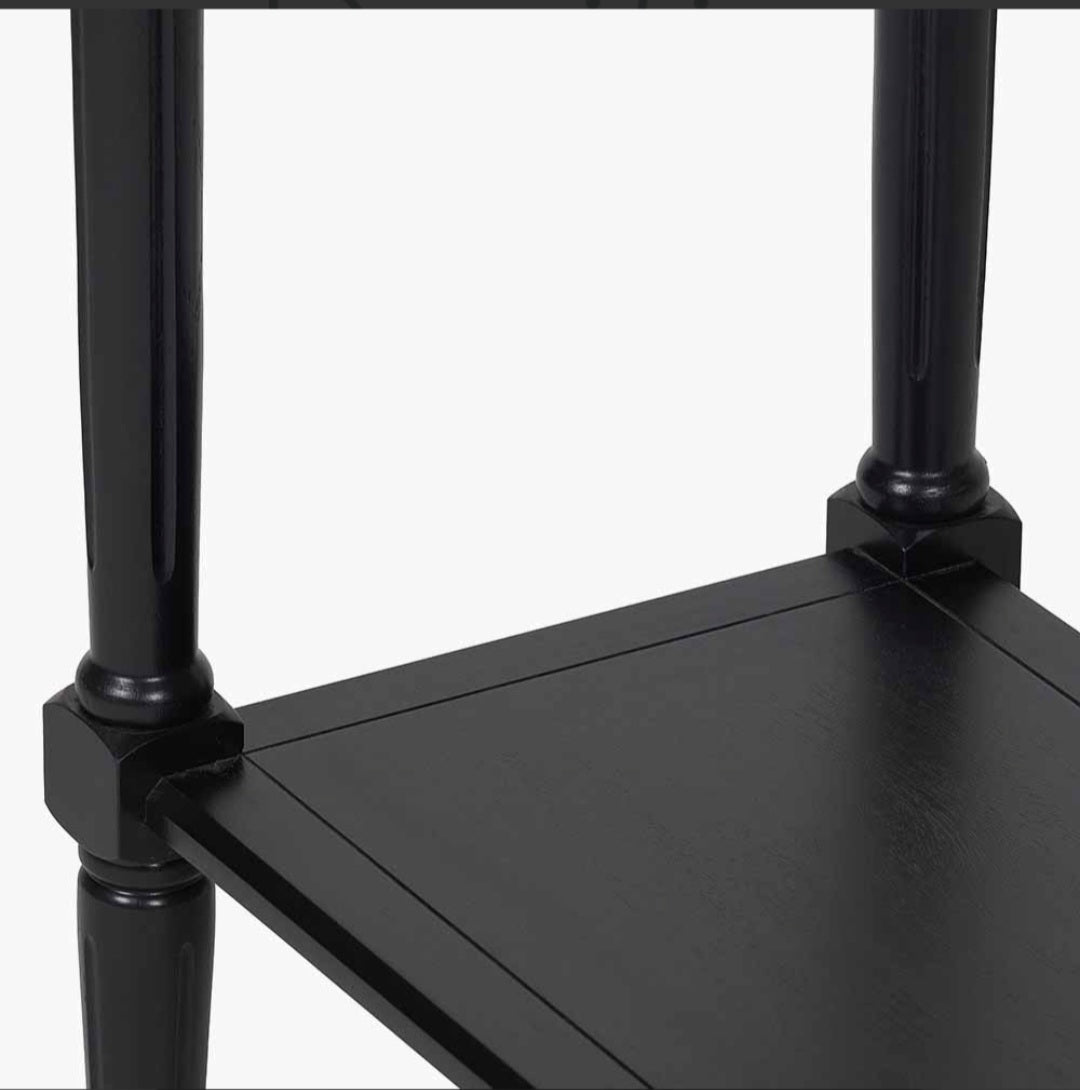 Heritage Black Pine Wood Console Table