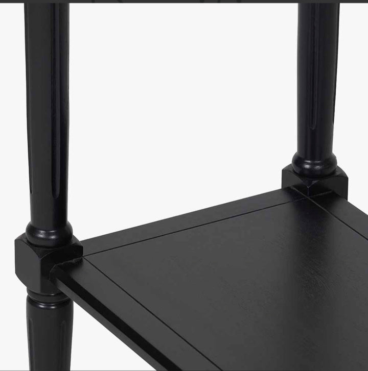 Heritage Black Pine Wood Console Table