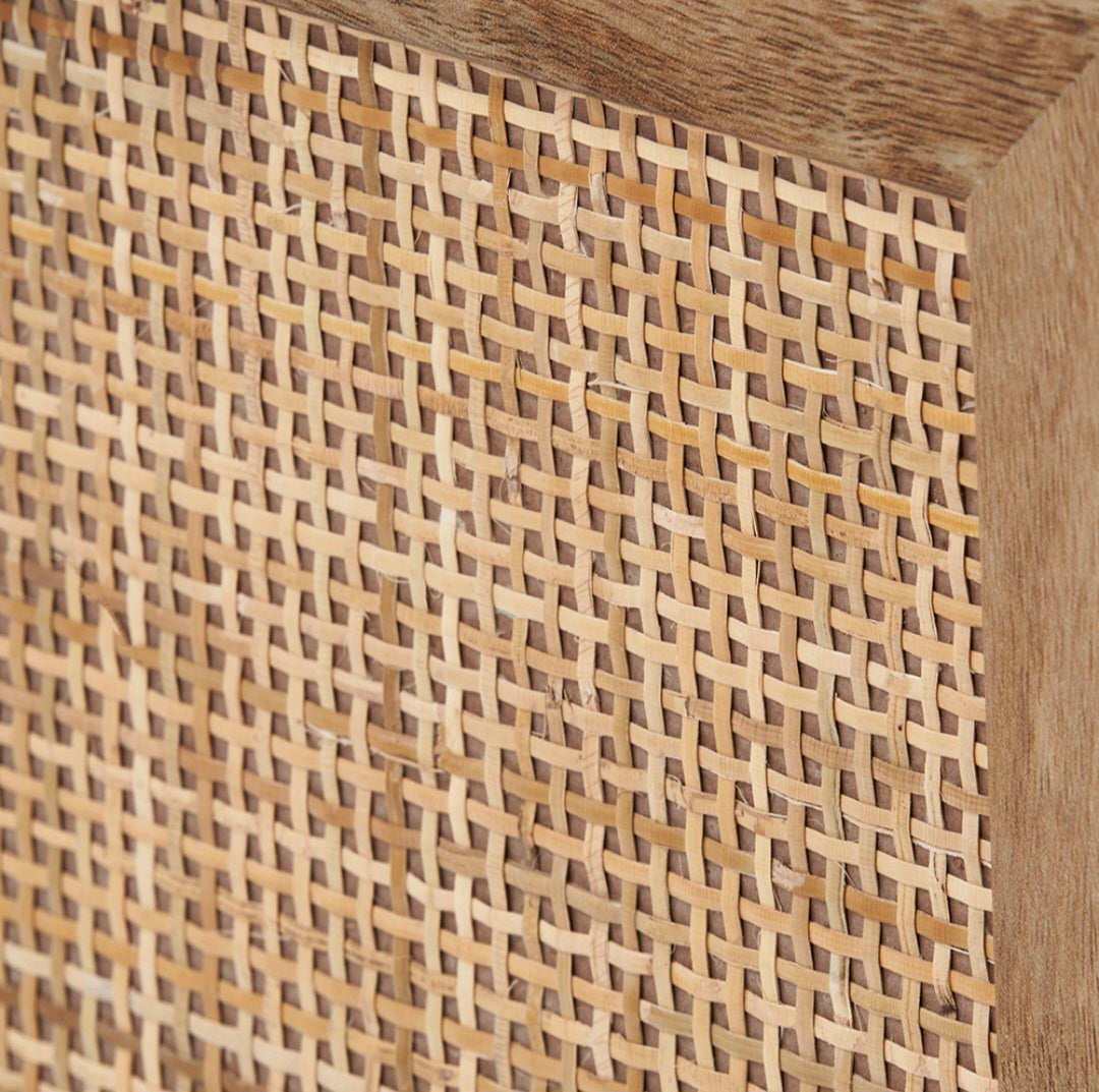 Henrik Natural Rattan 3 Drawer Tall Unit