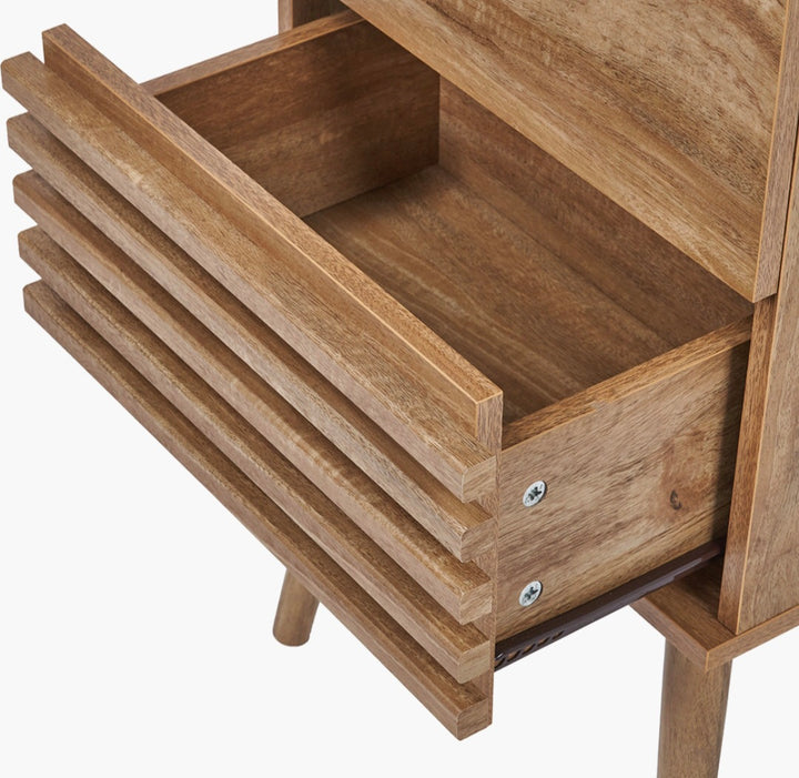 Larvik Natural Eucalyptus Wood 3 Drawer Tall Unit