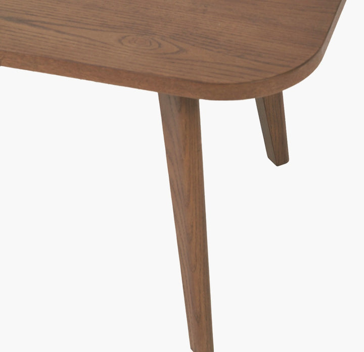 Elias Dark Ash Wood Retro Set of 2 Coffee Tables