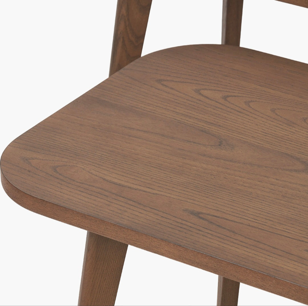 Elias Dark Ash Wood Retro Set of 2 Coffee Tables