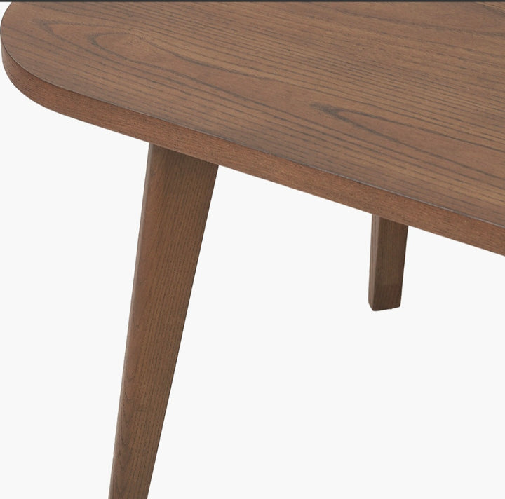 Elias Dark Ash Wood Retro Set of 2 Coffee Tables