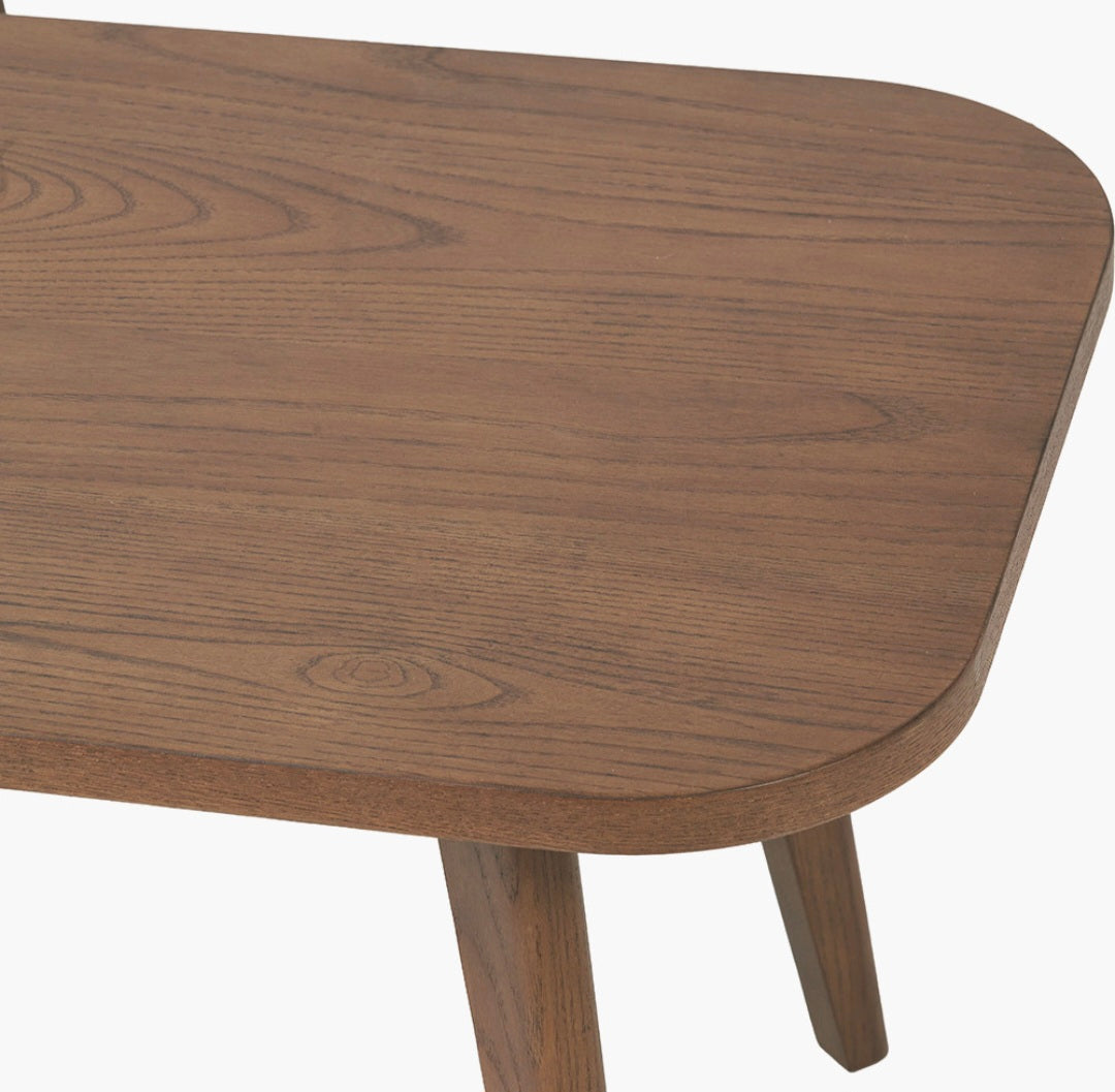 Elias Dark Ash Wood Retro Set of 2 Coffee Tables