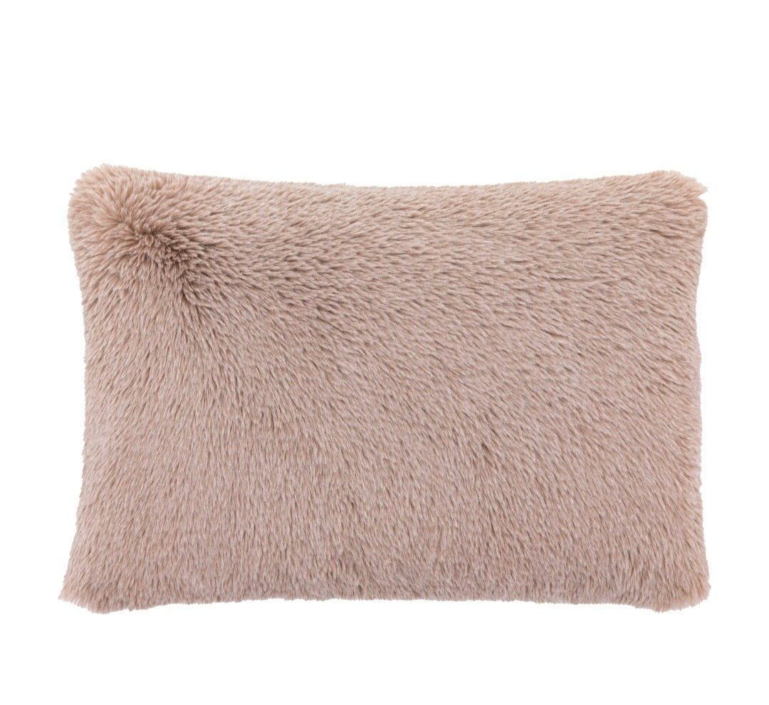 Juniper Faux Fur Cushion Dusky Pink Rectangle