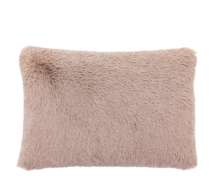 Juniper Faux Fur Cushion Dusky Pink Rectangle