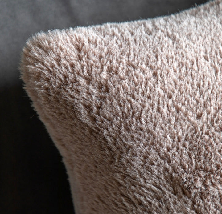 Juniper Faux Fur Cushion Dusky Pink Rectangle