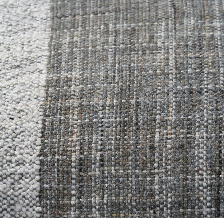 Indoor Outdoor Steel Grey and White Stripe Design Scatter Cushion