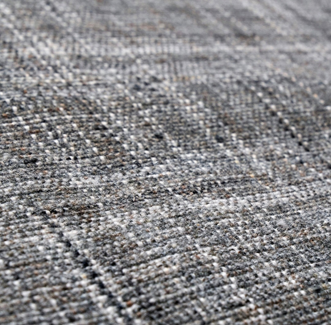 Indoor Outdoor Steel Grey and White Stripe Design Runner