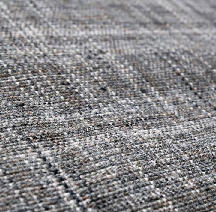 Indoor Outdoor Steel Grey and White Stripe Design Runner
