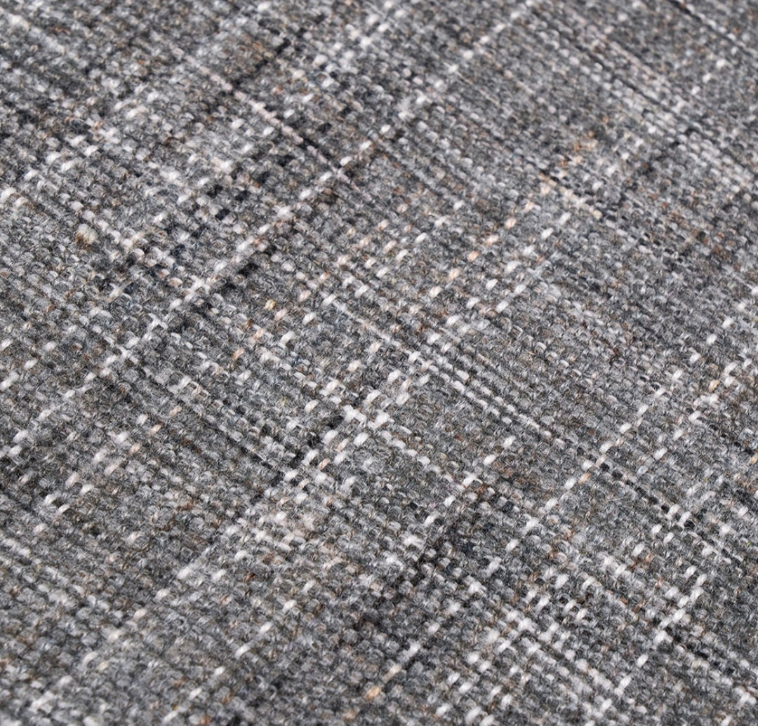 Indoor Outdoor Steel Grey and White Stripe Design Rug