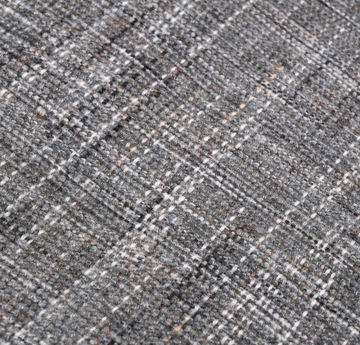 Indoor Outdoor Steel Grey and White Stripe Design Rug