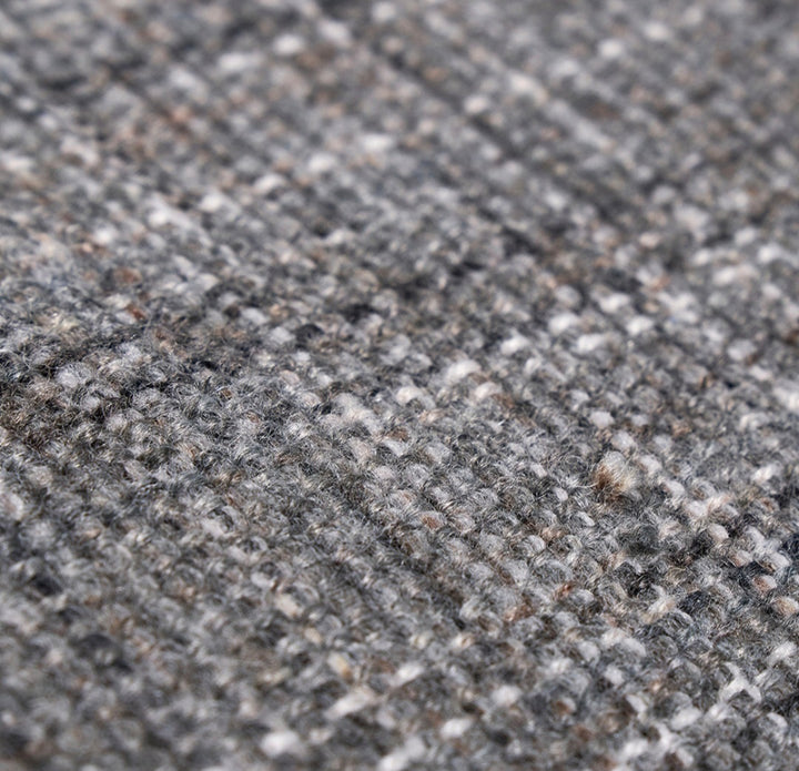 Indoor Outdoor Steel Grey and White Stripe Design Rug
