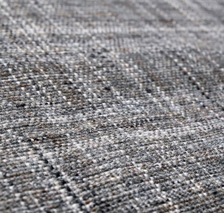 Indoor Outdoor Steel Grey and White Stripe Design Rug
