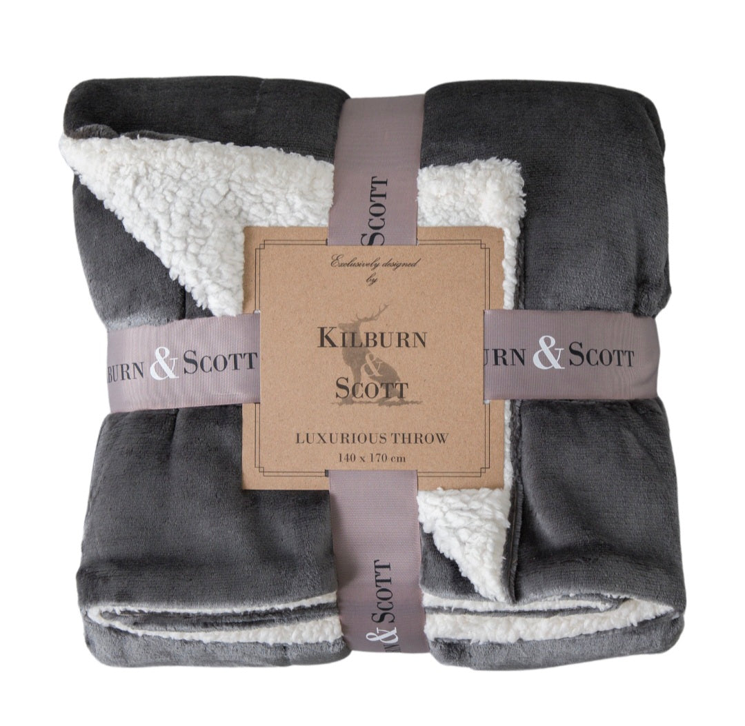 Sterling Sherpa Throw/Grey