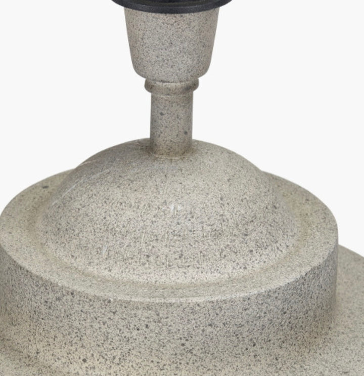 Raj Stone Grey Hammered Metal Urn Shaped Lamp Base