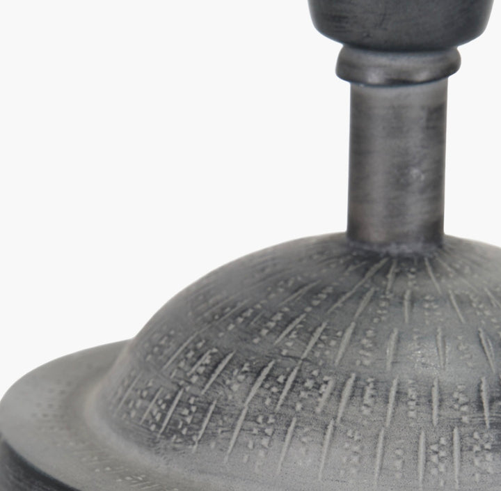 Raj Charcoal Grey  Hammered Metal Urn Shaped Lamp Base