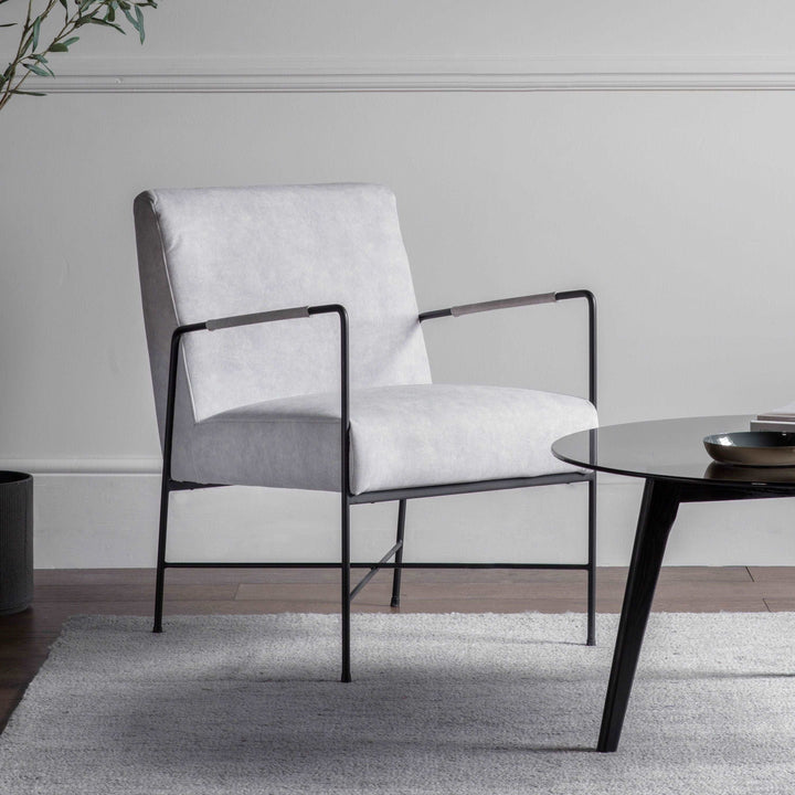 Chartham White Armchair