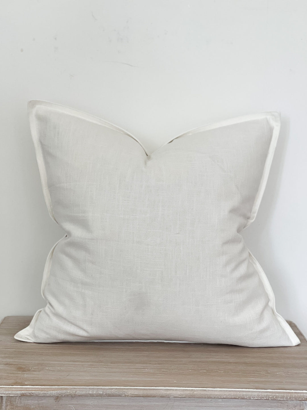 Pure White Linen Cushion Cover 45cm×45cm