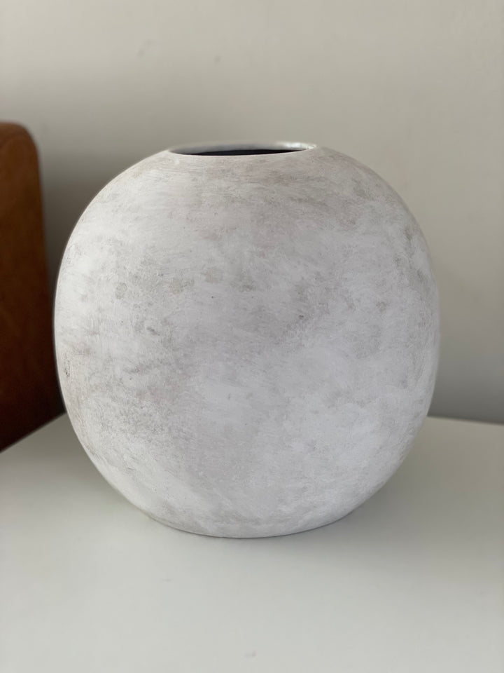 Darcy Globe Stone Vase Small