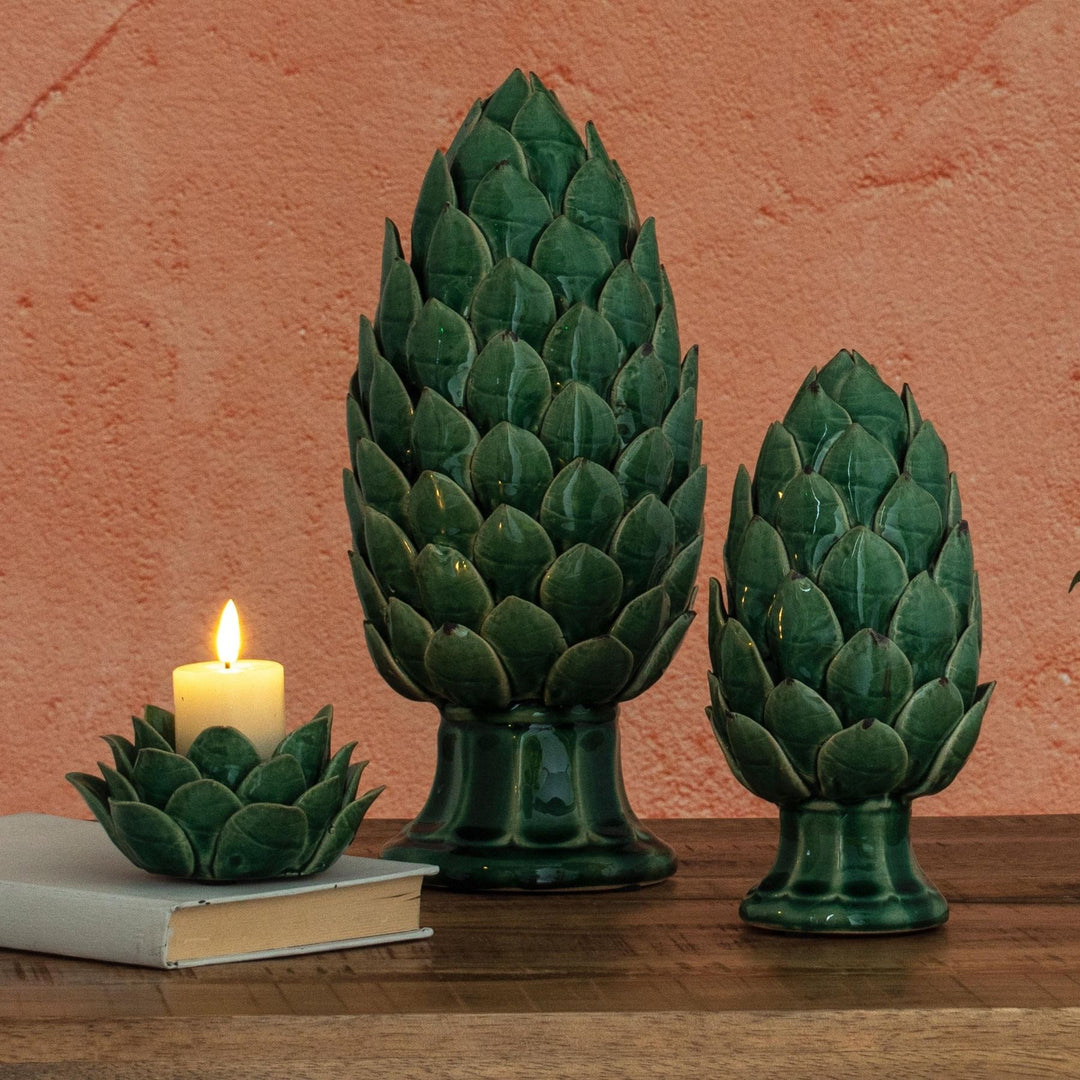 Green Artichoke Tea Light Holder