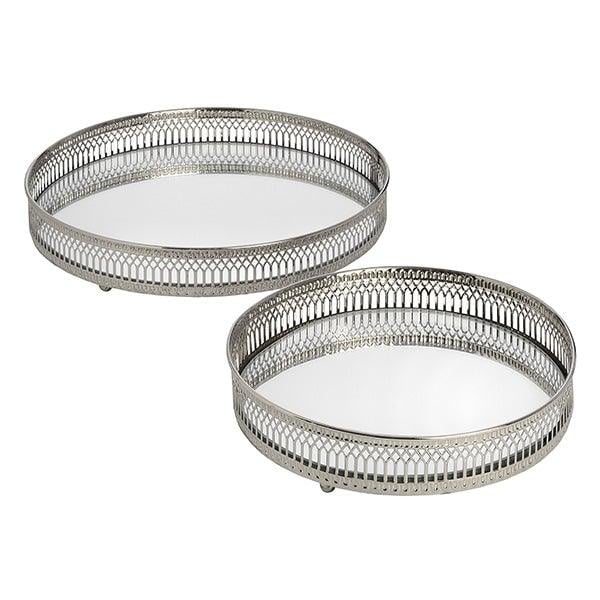 Silver  round tray 
