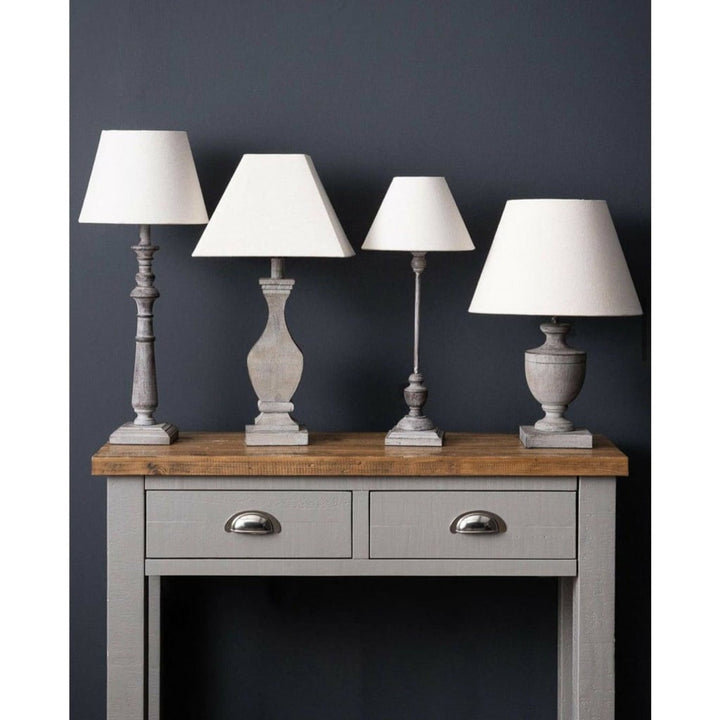 dark grey stick table lamp