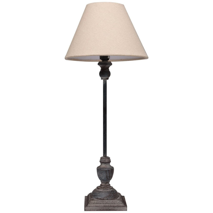 dark grey stick table lamp